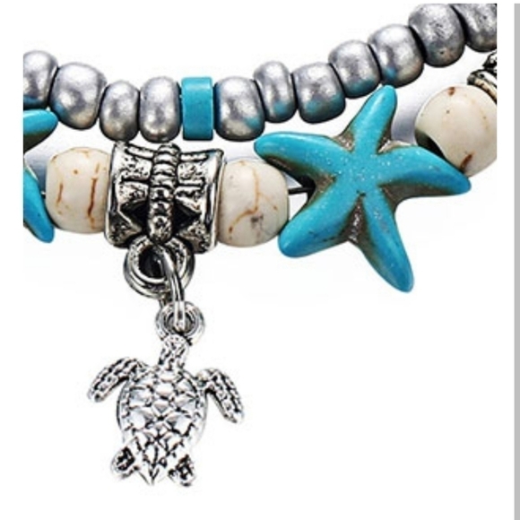 Sea Turtle and Starfish Anklet NWT - Picture 5 of 5